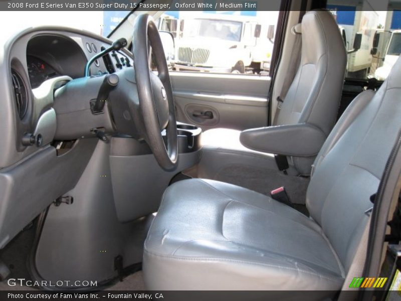 Oxford White / Medium Flint 2008 Ford E Series Van E350 Super Duty 15 Passenger