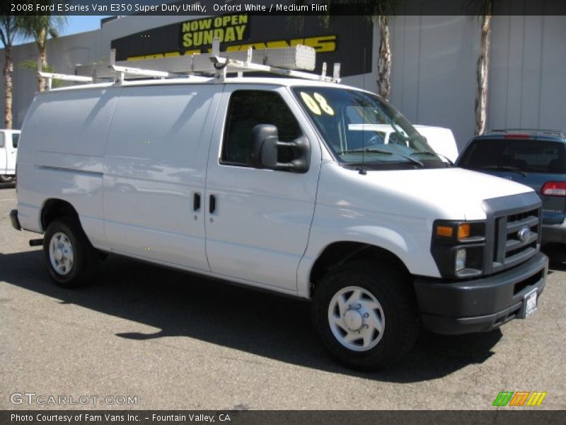 Oxford White / Medium Flint 2008 Ford E Series Van E350 Super Duty Utility