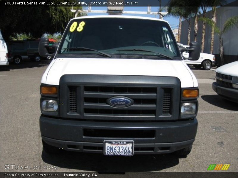 Oxford White / Medium Flint 2008 Ford E Series Van E350 Super Duty Utility