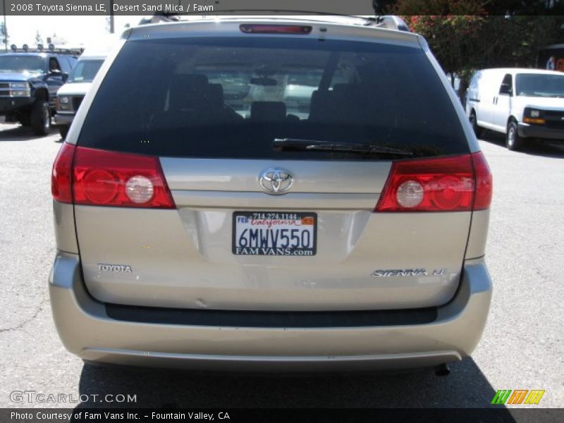 Desert Sand Mica / Fawn 2008 Toyota Sienna LE