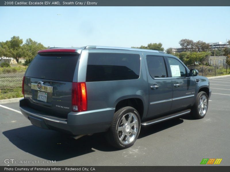 Stealth Gray / Ebony 2008 Cadillac Escalade ESV AWD