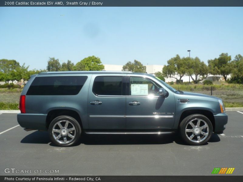 Stealth Gray / Ebony 2008 Cadillac Escalade ESV AWD