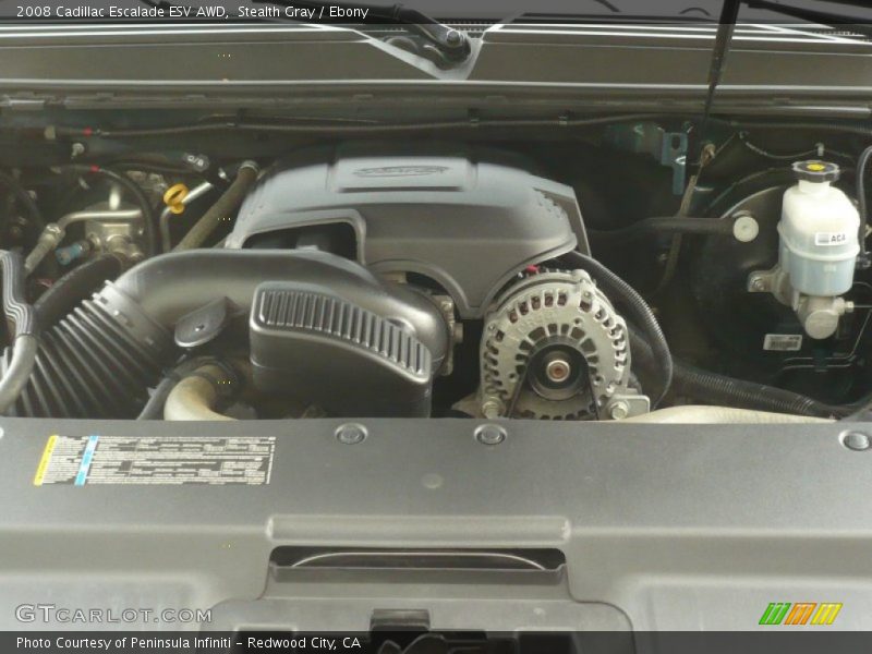 Stealth Gray / Ebony 2008 Cadillac Escalade ESV AWD