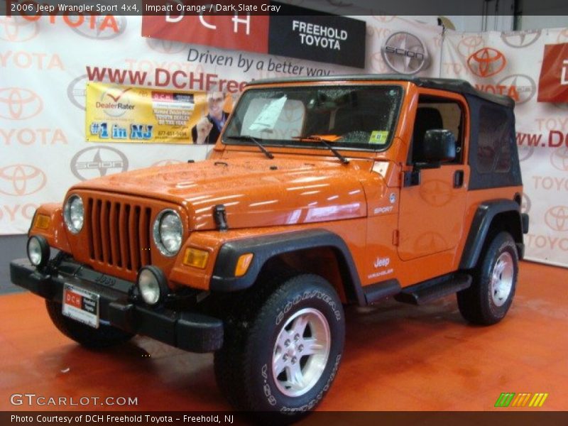 Impact Orange / Dark Slate Gray 2006 Jeep Wrangler Sport 4x4
