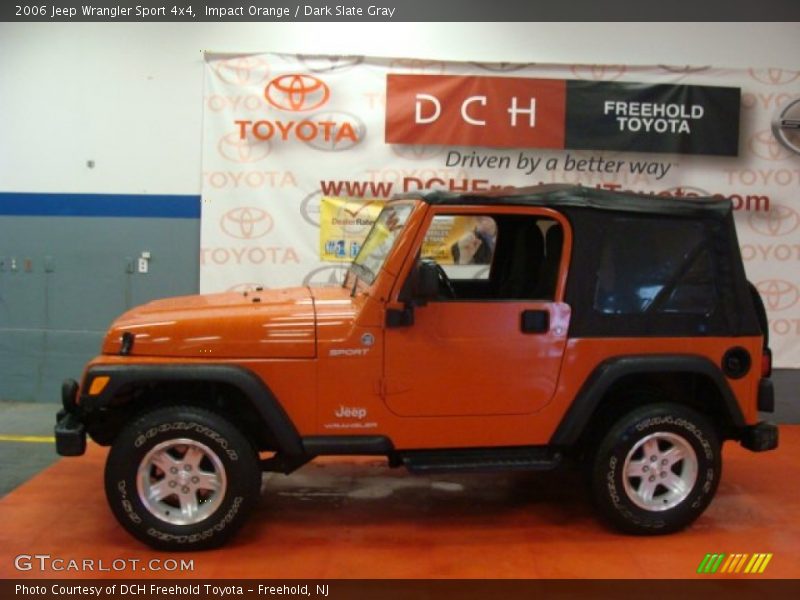 Impact Orange / Dark Slate Gray 2006 Jeep Wrangler Sport 4x4