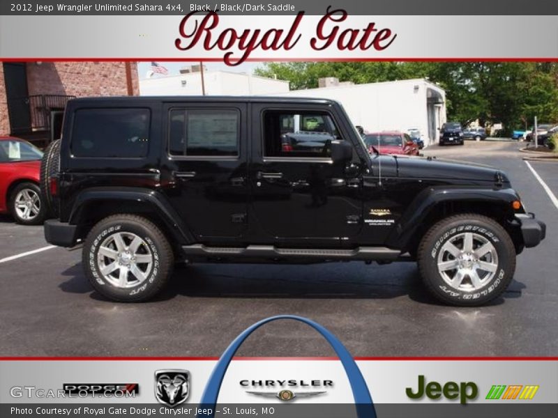 Black / Black/Dark Saddle 2012 Jeep Wrangler Unlimited Sahara 4x4