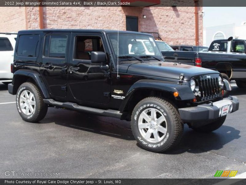 Black / Black/Dark Saddle 2012 Jeep Wrangler Unlimited Sahara 4x4