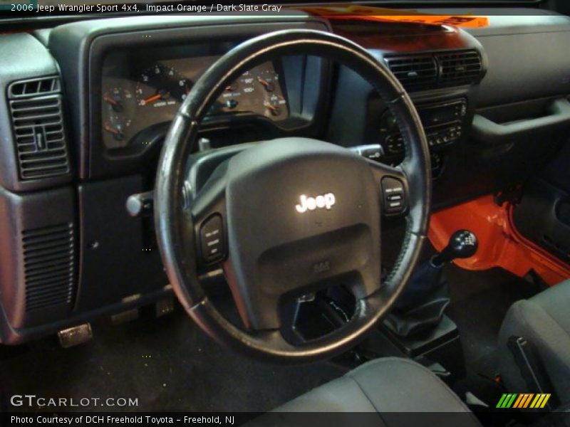 Impact Orange / Dark Slate Gray 2006 Jeep Wrangler Sport 4x4