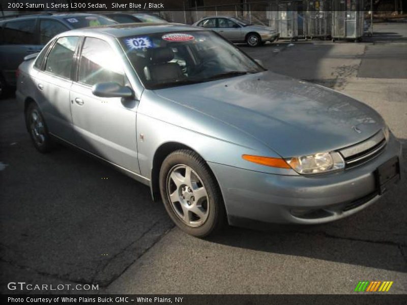 Silver Blue / Black 2002 Saturn L Series L300 Sedan