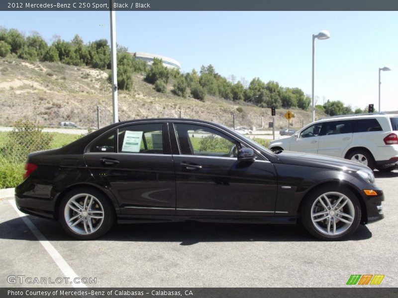 Black / Black 2012 Mercedes-Benz C 250 Sport