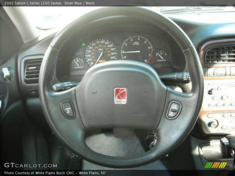 Silver Blue / Black 2002 Saturn L Series L300 Sedan