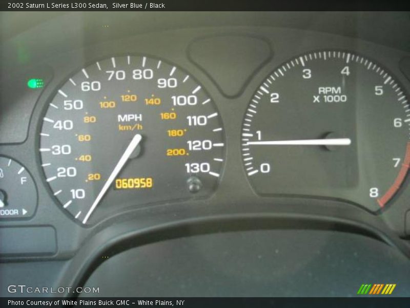 Silver Blue / Black 2002 Saturn L Series L300 Sedan