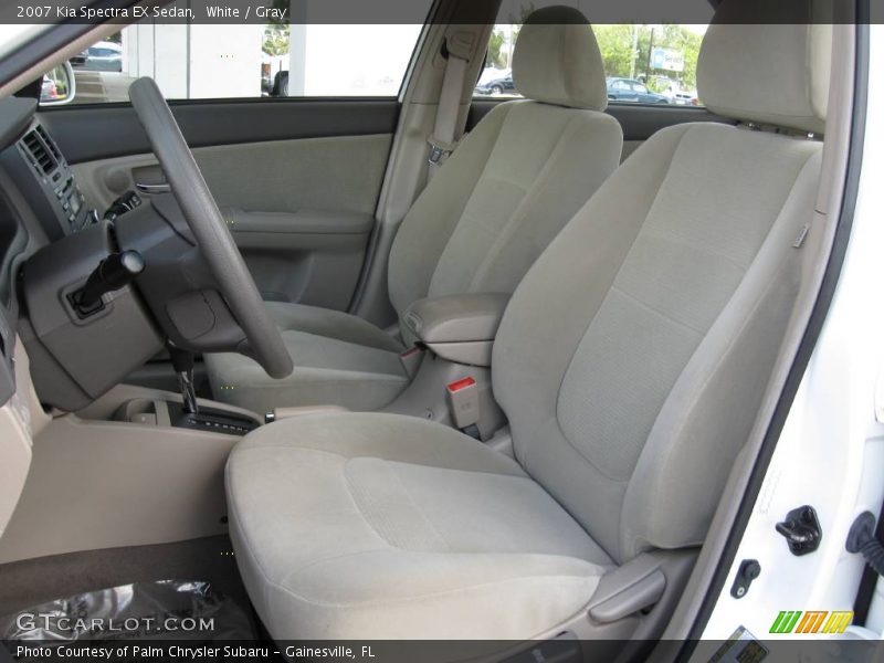 White / Gray 2007 Kia Spectra EX Sedan