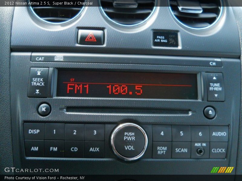 Super Black / Charcoal 2012 Nissan Altima 2.5 S