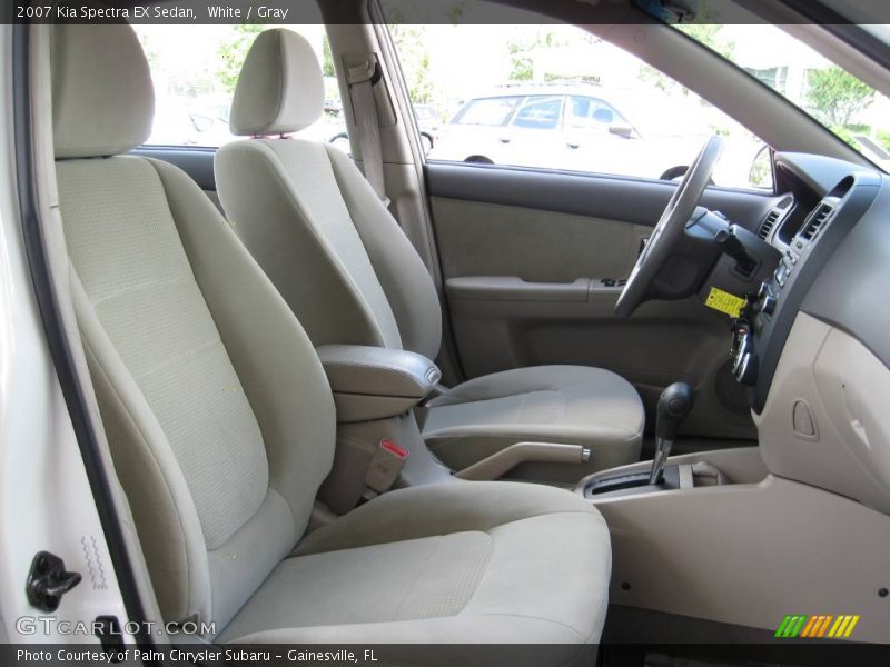 White / Gray 2007 Kia Spectra EX Sedan