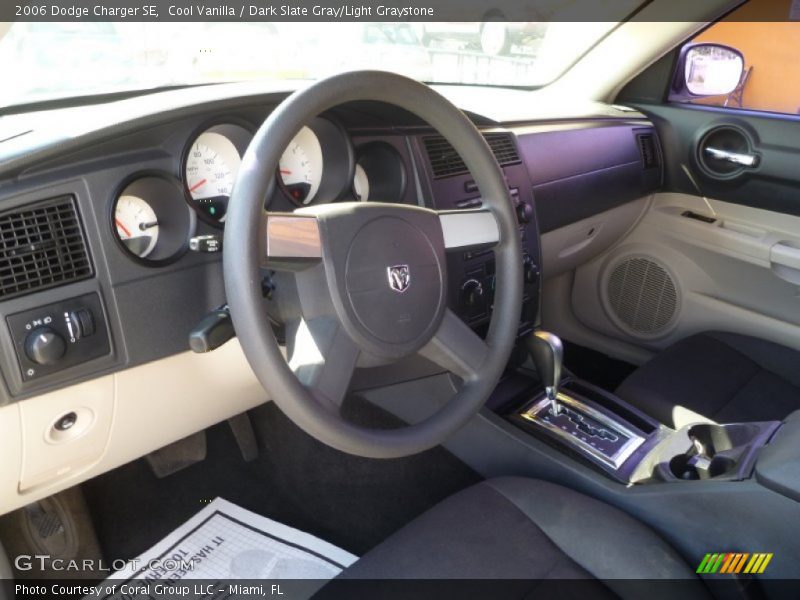 Cool Vanilla / Dark Slate Gray/Light Graystone 2006 Dodge Charger SE