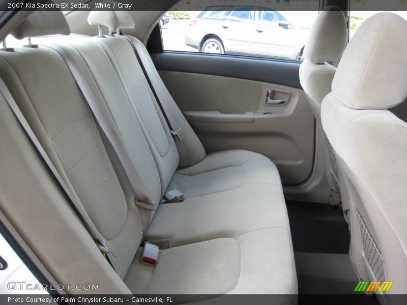 White / Gray 2007 Kia Spectra EX Sedan