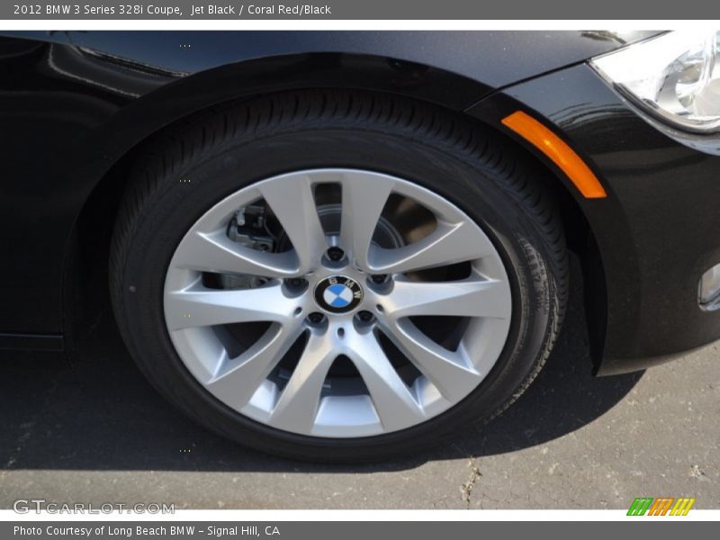 Jet Black / Coral Red/Black 2012 BMW 3 Series 328i Coupe
