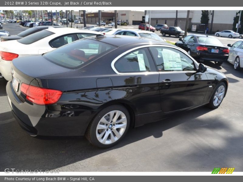 Jet Black / Coral Red/Black 2012 BMW 3 Series 328i Coupe