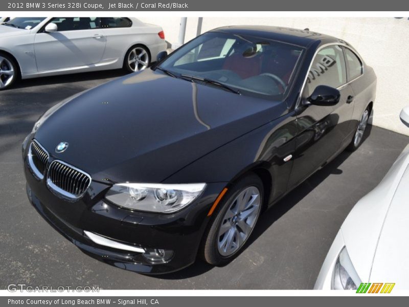 Jet Black / Coral Red/Black 2012 BMW 3 Series 328i Coupe