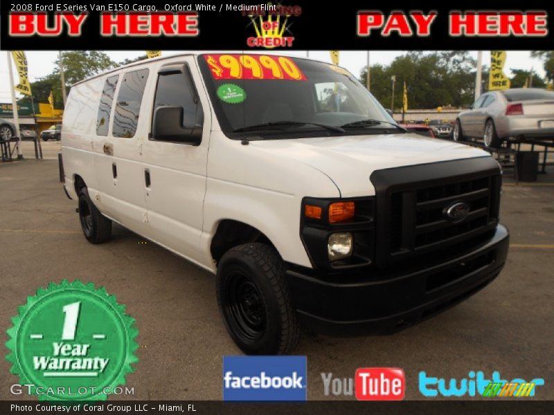 Oxford White / Medium Flint 2008 Ford E Series Van E150 Cargo