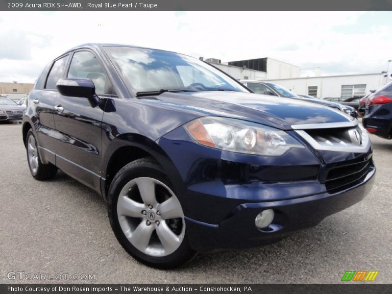 Royal Blue Pearl / Taupe 2009 Acura RDX SH-AWD
