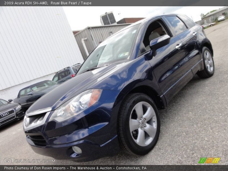 Royal Blue Pearl / Taupe 2009 Acura RDX SH-AWD