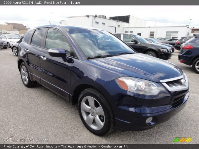 Royal Blue Pearl / Taupe 2009 Acura RDX SH-AWD