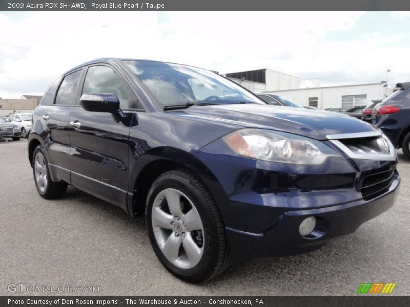 Royal Blue Pearl / Taupe 2009 Acura RDX SH-AWD