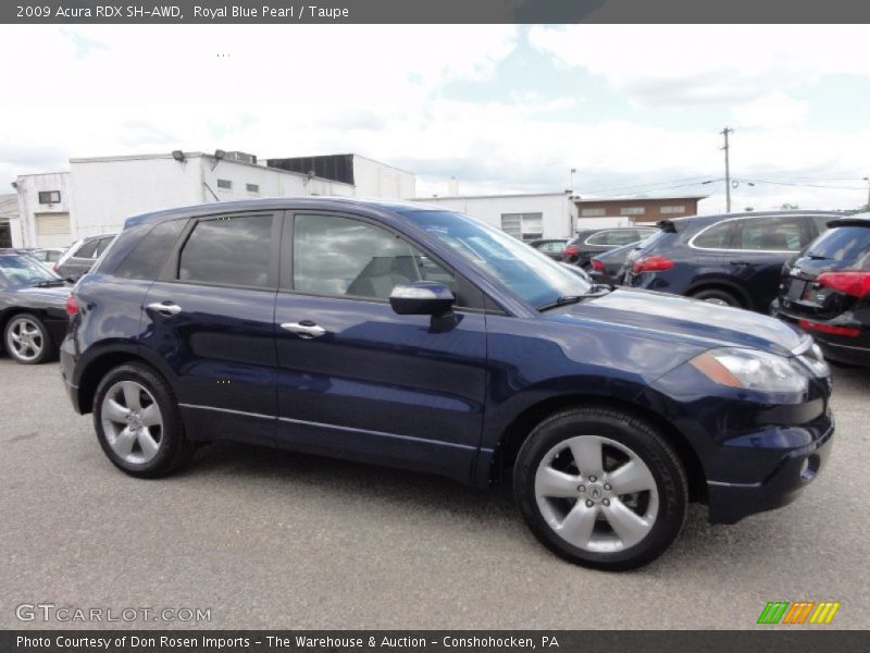 Royal Blue Pearl / Taupe 2009 Acura RDX SH-AWD