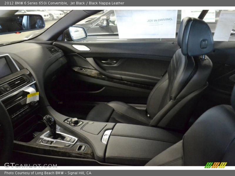 Jet Black / Black Nappa Leather 2012 BMW 6 Series 650i Convertible