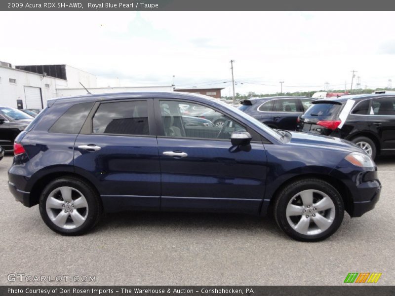 Royal Blue Pearl / Taupe 2009 Acura RDX SH-AWD
