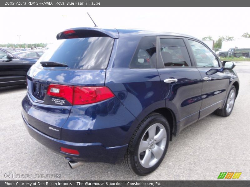 Royal Blue Pearl / Taupe 2009 Acura RDX SH-AWD