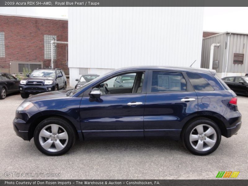 Royal Blue Pearl / Taupe 2009 Acura RDX SH-AWD