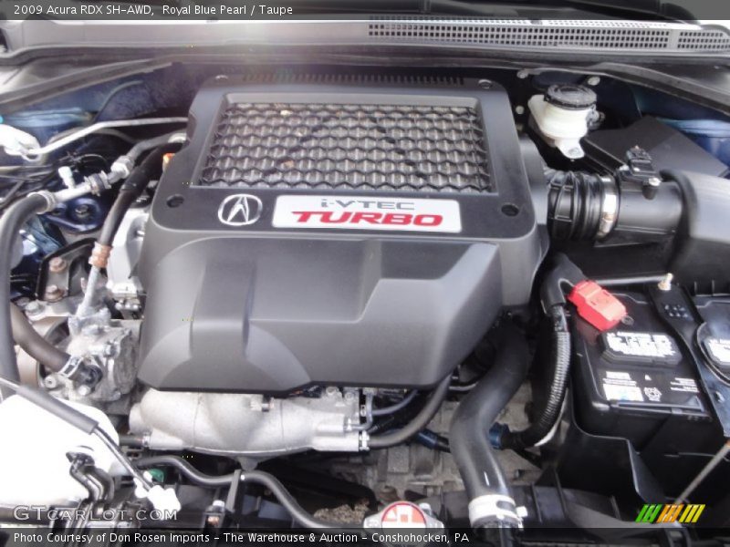 Royal Blue Pearl / Taupe 2009 Acura RDX SH-AWD