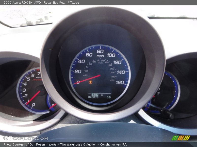 Royal Blue Pearl / Taupe 2009 Acura RDX SH-AWD