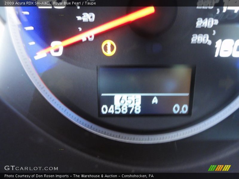 Royal Blue Pearl / Taupe 2009 Acura RDX SH-AWD