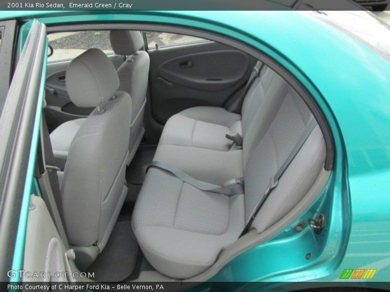Emerald Green / Gray 2001 Kia Rio Sedan