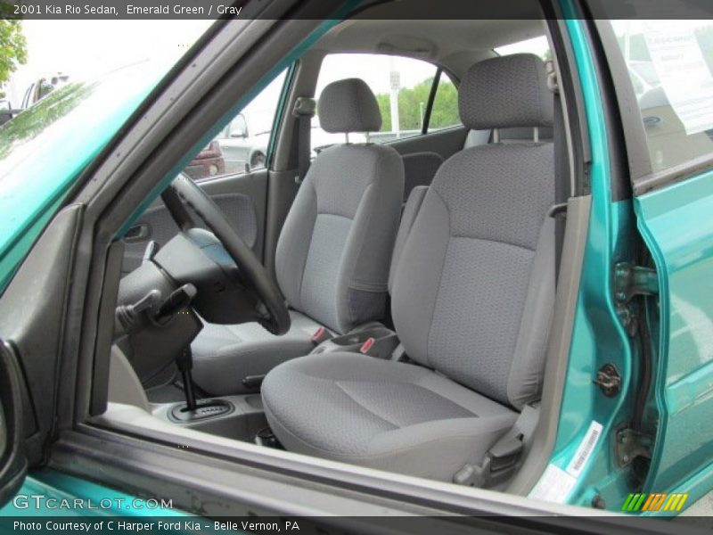 Emerald Green / Gray 2001 Kia Rio Sedan
