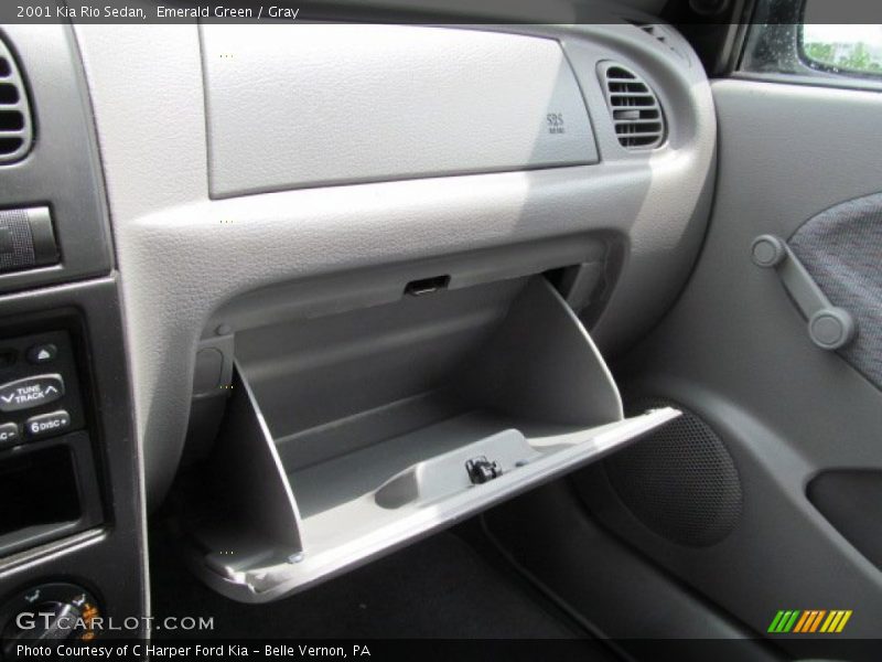 Emerald Green / Gray 2001 Kia Rio Sedan