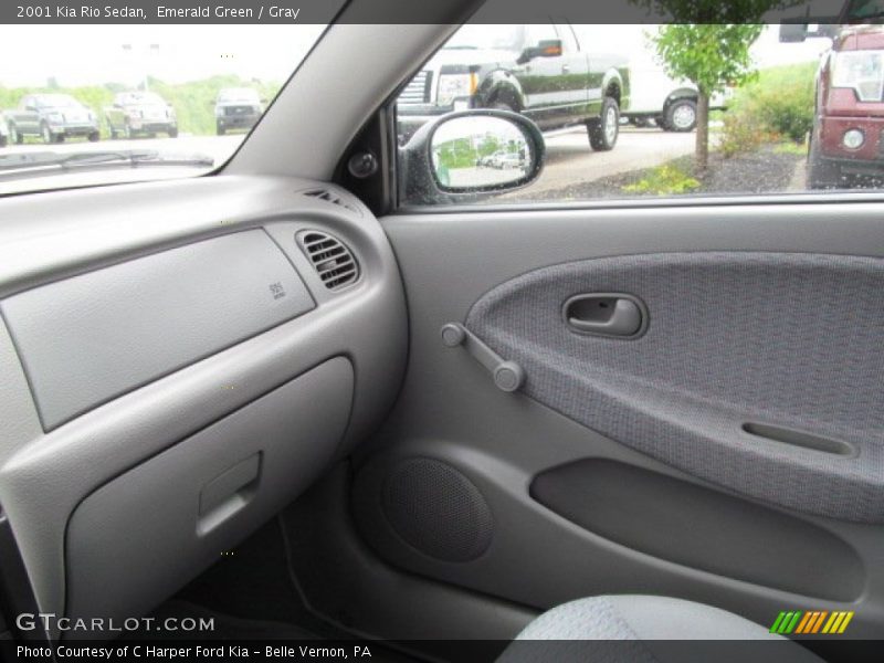 Emerald Green / Gray 2001 Kia Rio Sedan