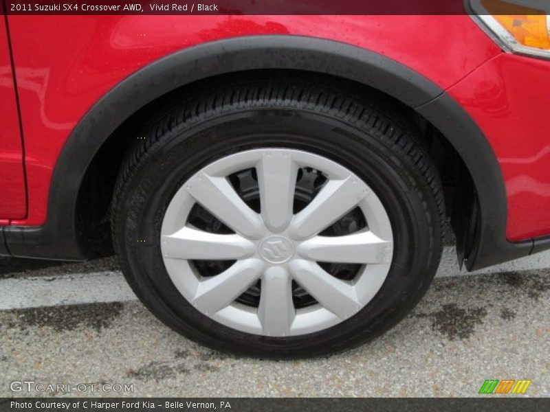 Vivid Red / Black 2011 Suzuki SX4 Crossover AWD