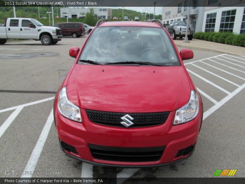 Vivid Red / Black 2011 Suzuki SX4 Crossover AWD