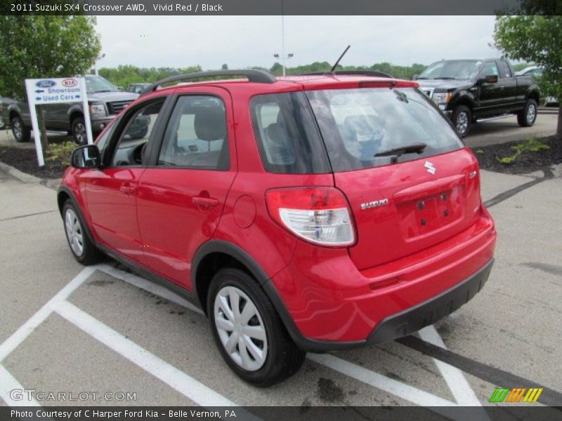 Vivid Red / Black 2011 Suzuki SX4 Crossover AWD