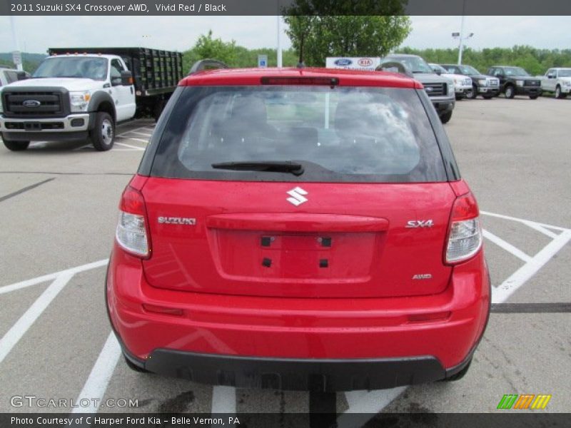 Vivid Red / Black 2011 Suzuki SX4 Crossover AWD