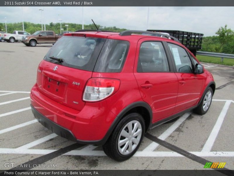 Vivid Red / Black 2011 Suzuki SX4 Crossover AWD
