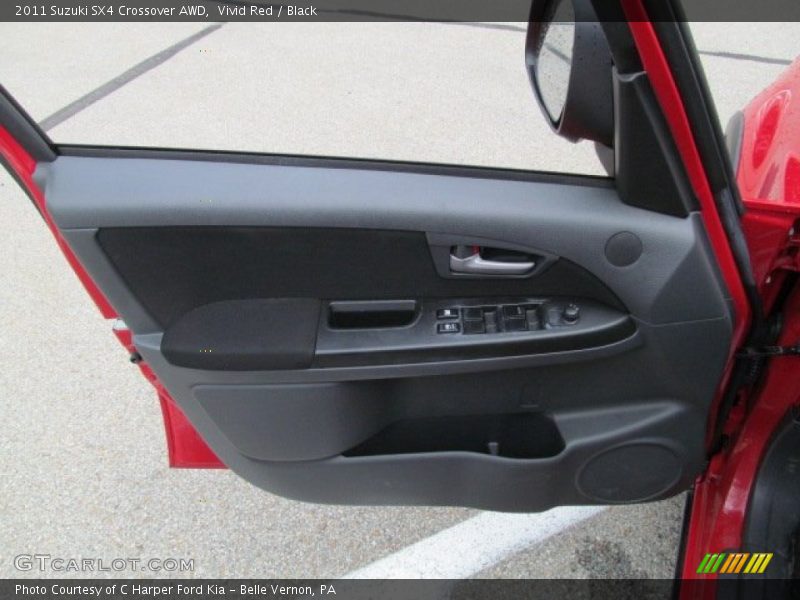 Vivid Red / Black 2011 Suzuki SX4 Crossover AWD