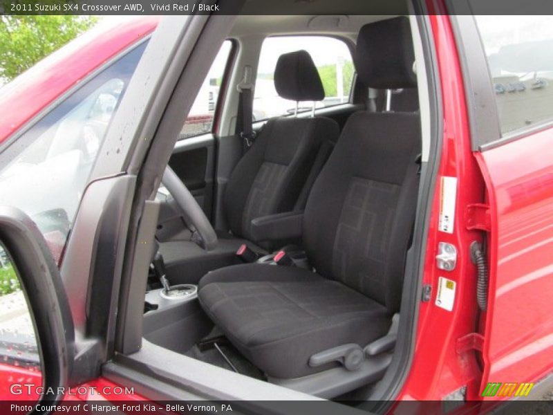 Vivid Red / Black 2011 Suzuki SX4 Crossover AWD