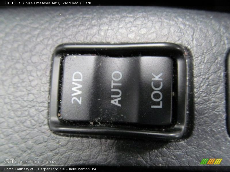 Vivid Red / Black 2011 Suzuki SX4 Crossover AWD