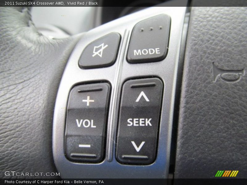 Vivid Red / Black 2011 Suzuki SX4 Crossover AWD